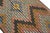 Late 19th Century 1880s Antique Multicolor Geometric Folk Art Knotted American Hooked Carpet Rug For Sale - Image 5 of 6