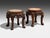 Chinese Export, Low Occasional Tables, Side Tables or Plant Stands, Hardwood, Marble, China, 19th c. A pair of 19th-...
