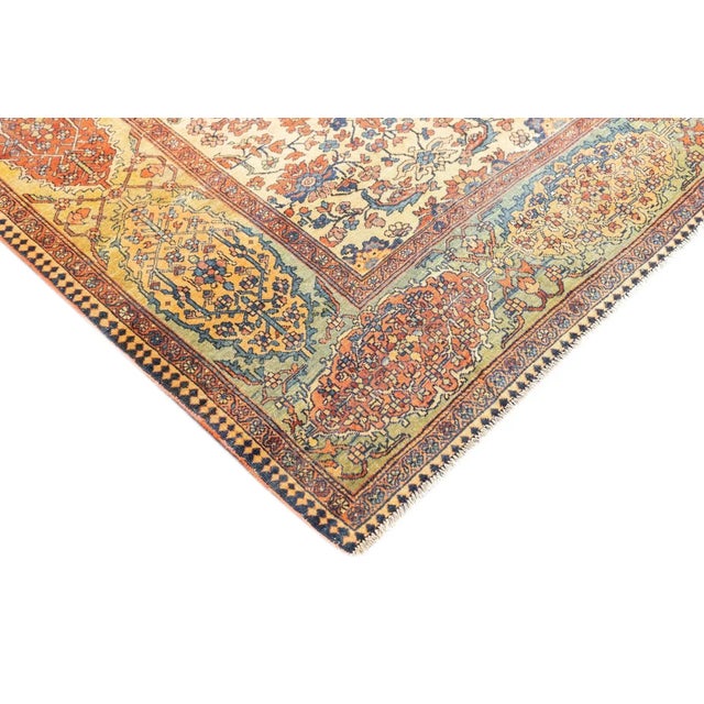 Textile Antique Farahan Sarouk Rug 8'7'' x 10'5'' For Sale - Image 7 of 12