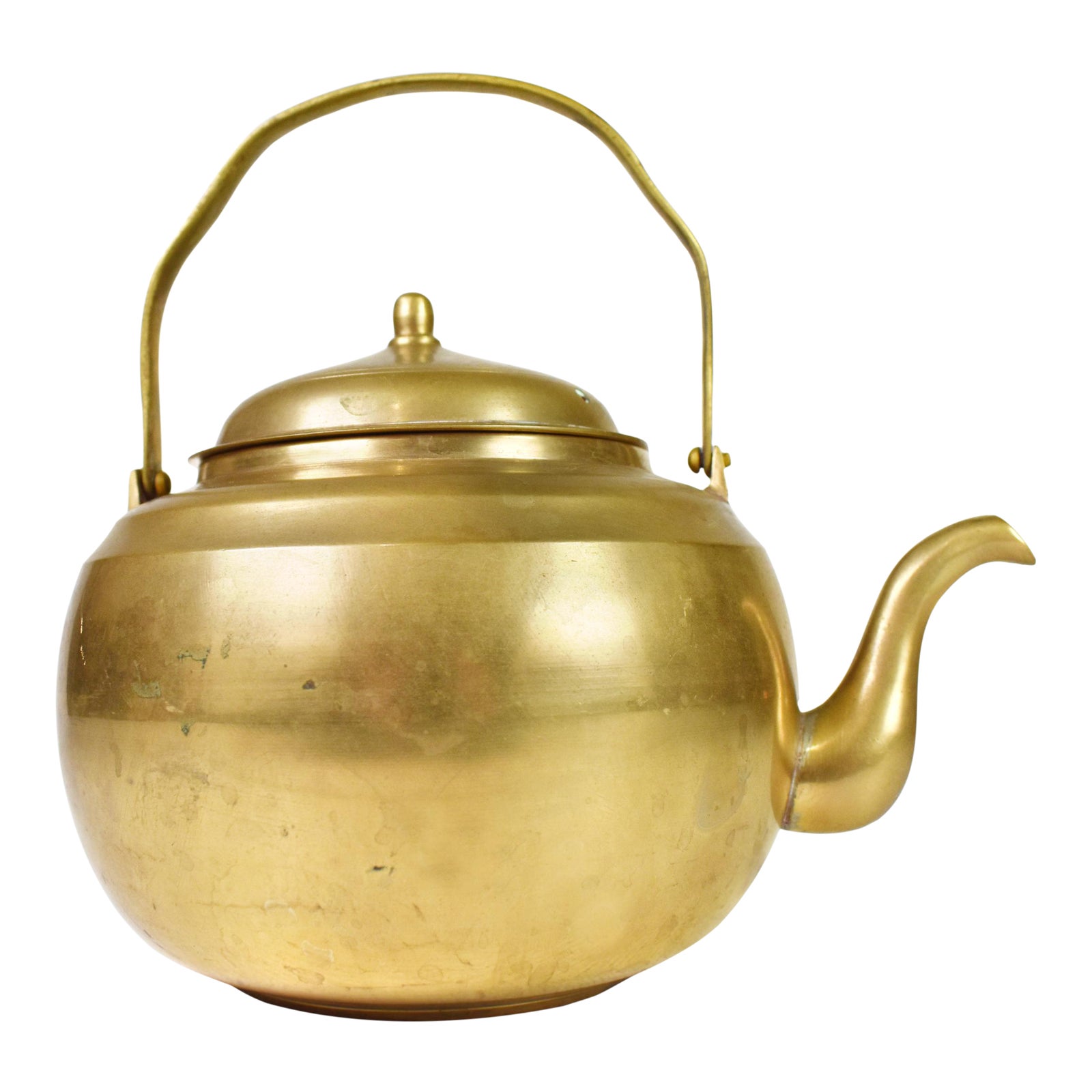 Mid 20th Century Unique Brass Tea Kettle Chairish