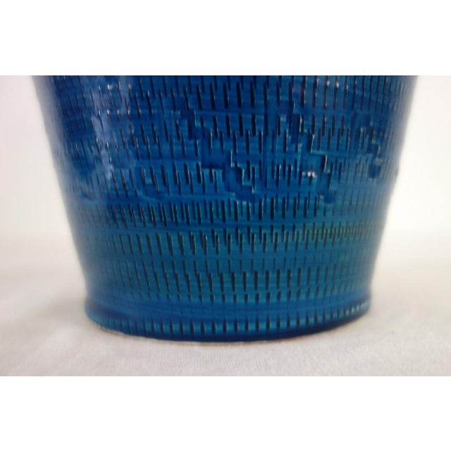 Aqua Large Lidded Ceramic Vase in the style of Bitossi, Italy, 1970s For Sale - Image 8 of 14