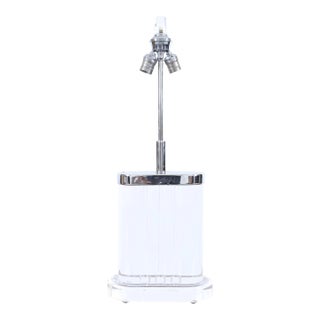 Mid-Century Modern Lucite and Chrome Table Lamp, 1970s For Sale