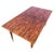 Mid-Century Modern Flamed Wood Veneer Dining Table with Brass Feet, 1960s For Sale - Image 4 of 18