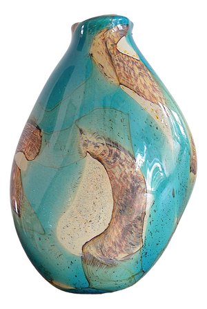 Maltese Glass Vase by Michael Harris for Mdina, 1980s