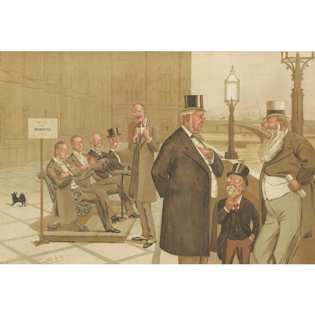 Sir Leslie Ward / Spy, Vanity Fair Political Caricature, Westminster Terrace Scene, 1893, Print For Sale - Image 4 of 11