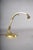 1920s Art Nouveau Brass Desk Lamp with Adjustable Gooseneck, Fluted Glass Shade and Floral Relief Base, Europe, 1920s For Sale - Image 5 of 10