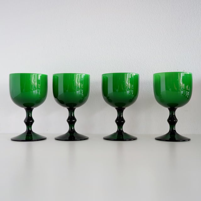 1960s Carlo Moretti Italian Green Cased Glasses- Set of 36 For Sale - Image 15 of 15