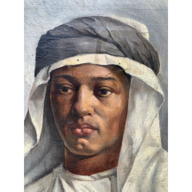 An Antique Portrait of a Young Sheikh, Signed h.p. Stevens, 1898 For Sale - Image 4 of 13