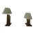1960s California Modern Sculptural Wood Lamps With/Leonard R. Foss Shades Palm Springs - a Pair For Sale