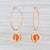 Modern New Nina Nguyen Hoop Earrings 18k Yellow Gold Carnelian Charms Round Hoops, Pair For Sale - Image 3 of 4