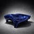 Mid-Century Modern Vintage Studio Art Pottery Cobalt Blue Sculptural Ceramic Ashtray / Catchall Dish, Signed Erm For Sale - Image 3 of 9