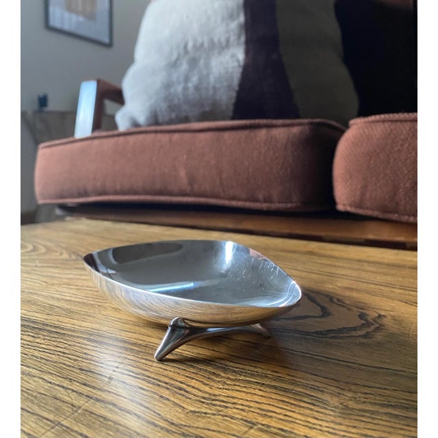 Mid 20th Century Modernist Minimalist John Prip for Reed & Barton Ac 94 Atomic Dish For Sale - Image 5 of 11