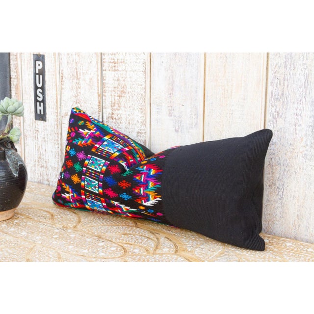 Traditional Vintage Mayan Brocade Xoc Pillow For Sale - Image 3 of 9