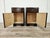 Art Deco Bedside Tables in Walnut Burl with Pink Glass Tops, 1940, Set of 2 For Sale - Image 10 of 16