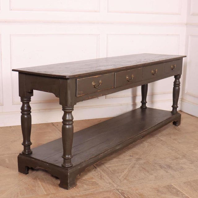 Brown English Painted Potboard Dresser Base For Sale - Image 8 of 13