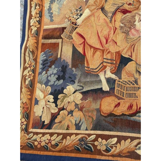 Vintage French Aubusson Tapestry, 1940s For Sale - Image 6 of 18