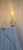 Almond Vintage Lenox Floral Porcelain Table Lamps With Brass Accents and Pleated Shades - Pair For Sale - Image 8 of 8