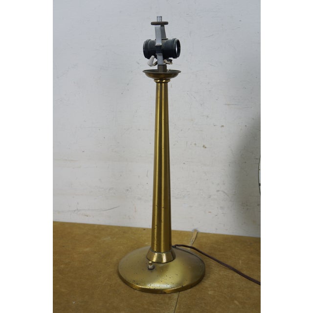 Brass Mid 20th Century Mid Century Modern National Lighting Brushed Brass Mushroom Ufo Lamp 21" For Sale - Image 8 of 13