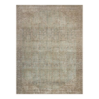 Amber Lewis x Loloi Cambria Aqua / Natural 6'-0" x 9'-0" Area Rug For Sale