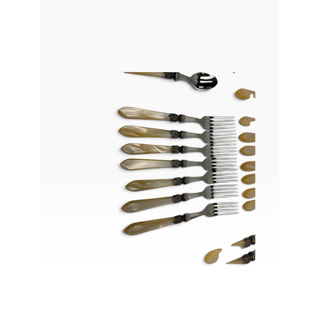 1990s Vintage Jean Couzon "Galaxy-Pearl" Flatware Set - 35 Pieces For Sale - Image 5 of 9