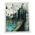 Original Enzo Linca Brutalist Architectural Cityscape Painting in Original Aluminum Frame For Sale