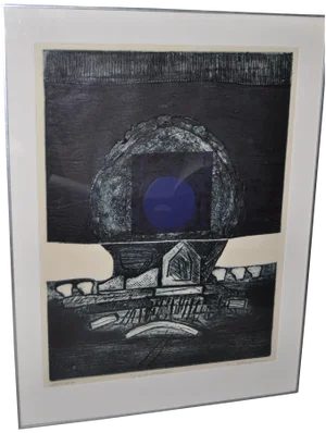 1980s Gary Shaffer Modern Serigraph on Paper