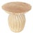 Sculptural Round Table: Solid Mango Wood, Bleached Finish, Modern Organic For Sale