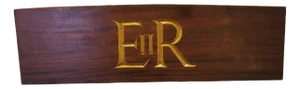 E 11 R Gold Monogrammed on Teak, 1950s