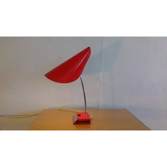 1960s Mid-Century Red Table Lamp by Josef Hurka for Napako, 1960 For Sale - Image 5 of 11