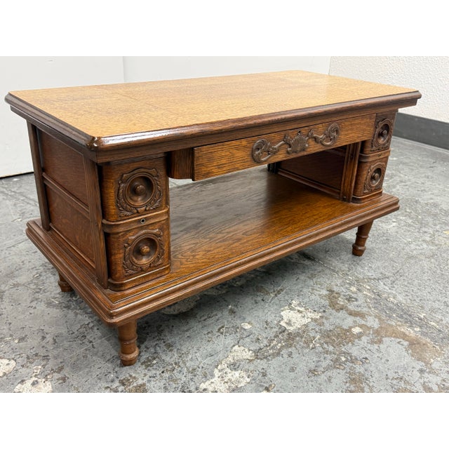 Traditional Converted Sewing Machine Coffee Table, Vintage For Sale - Image 3 of 12