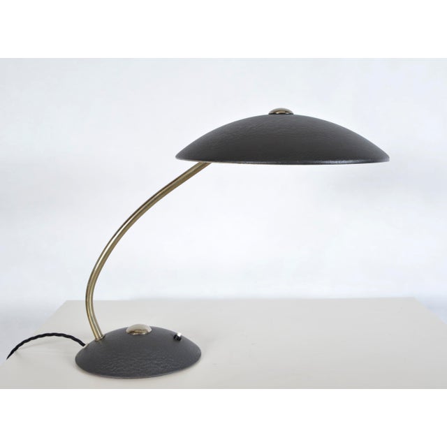Mid-Century Industrial Grey Desk Light Lamp by Christian Dell for Kaiser Idell / Kaiser Leuchten, Germany, 1960 For Sale - Image 14 of 14