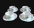 Herend vintage set of four coffee cups and saucers, crafted between 1948 and 1993. The particular marks on them were used...