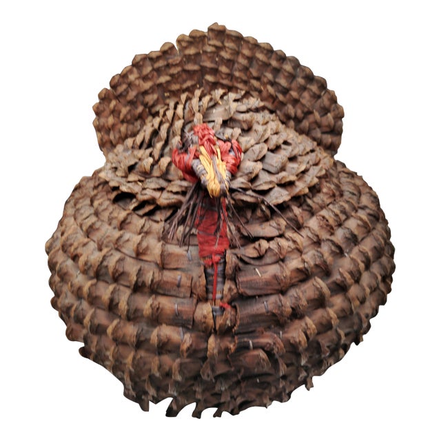 Mid 20th Century Coushatta & Seminole Pine Needle Basket For Sale