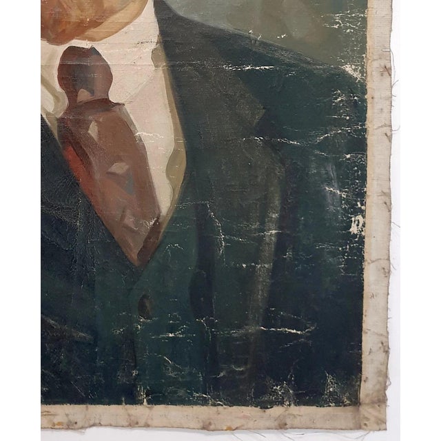Vladimir Lenin Portrait Painting, Original Soviet Socialist Art, Ukrainian Artist 96-79 For Sale - Image 6 of 6