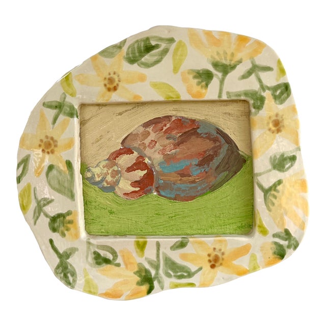 Oak Stain, Original Oil Painting in Ceramic Frame, by Molly Mansfield For Sale