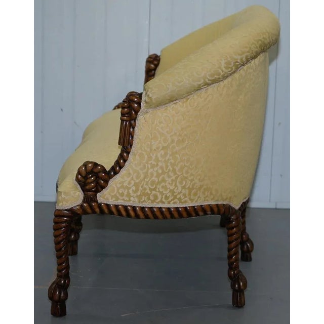 Set of Napoleon III Style Rope Twist Armchair & Sofa For Sale - Image 11 of 18