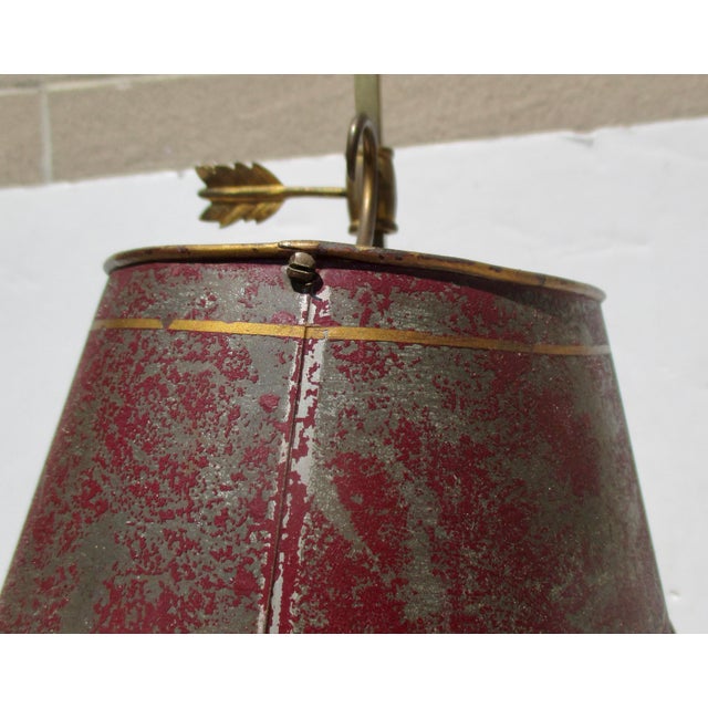Brass Brass Bouillotte Egyptian Revival Lamp Circa 20s For Sale - Image 8 of 10