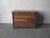 Antique Oak 4 Drawer Dresser Chest With Brass Pulls For Sale - Image 10 of 10