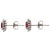 Contemporary 14KW Ruby(0.40) & Diamond(0.12) Halo Stud Earrings, 2 pieces For Sale - Image 3 of 3