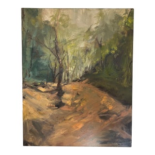 Enchanted Forest, Original Landscape Oil Painting by Julia Lawing For Sale