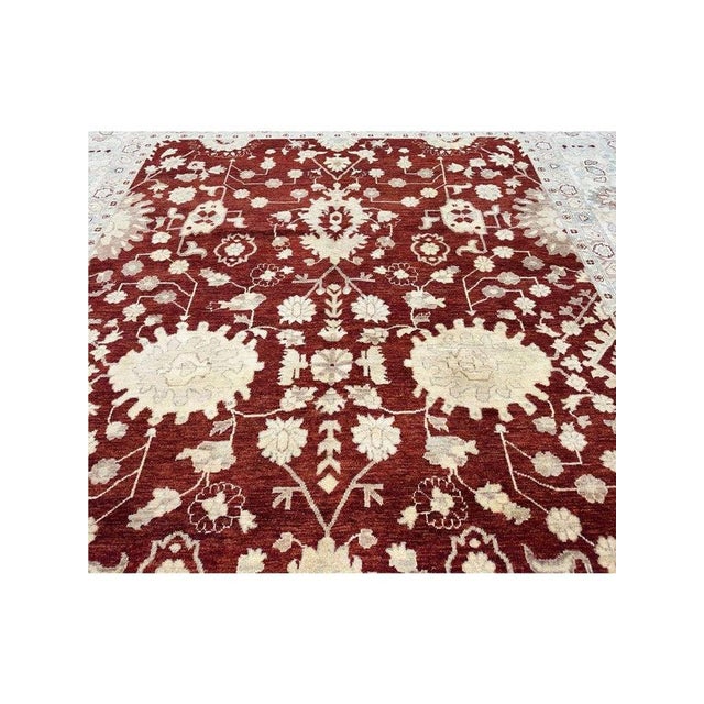 1990s Handwoven Traditional Agra Area Rug 9x12 For Sale - Image 12 of 12