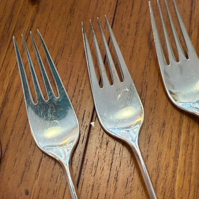 1950s Mid-Century Modern Reed & Barton Modern Sterling Silver Flatware by John Prip - 45 Pieces For Sale - Image 9 of 10