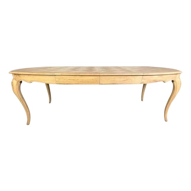 French Provincial Style Bleached Dining Table C. 1930's For Sale