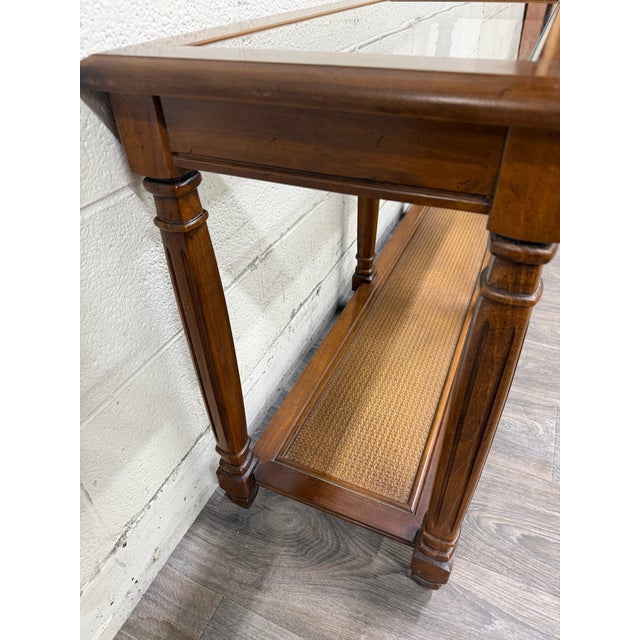 Mid 20th Century Vintage Mid Century Traditional Walnut Console Table Hall Table For Sale - Image 5 of 13