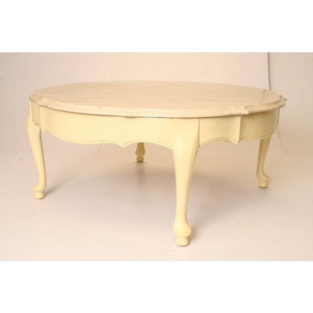Vintage French Provincial Marble Top Round Coffee Table Chairish