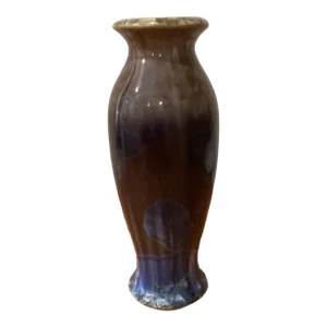 Studio Art Pottery Crystalline Flambeaux Glazed Vase by Bill Campbell Late 20th Century