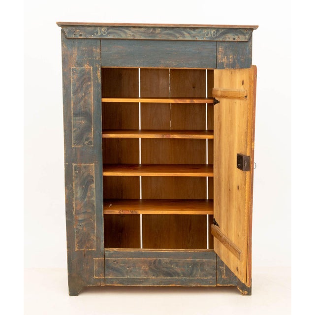 European Polychromed Pine Wardrobe, 19th Century For Sale In New York - Image 6 of 9