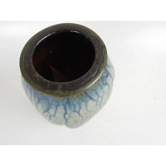 1990s Contemporary Richard Aerni Stoneware Studio Pottery Vase For Sale - Image 5 of 8