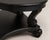 Vintage Black Round Pedestal Coffee Table With Casters For Sale - Image 4 of 5
