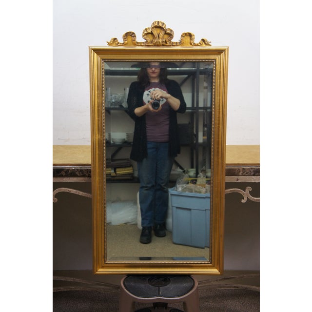 1980s Vintage 1989 Windsor Art Louis XV Rococo Style Gold Gilt Beveled Wall Mirror 37" For Sale - Image 5 of 14